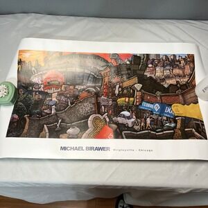 Michael Brawer Wrigleyville Chicago Cubs Art‎ Print Poster Wall Decor Baseball
